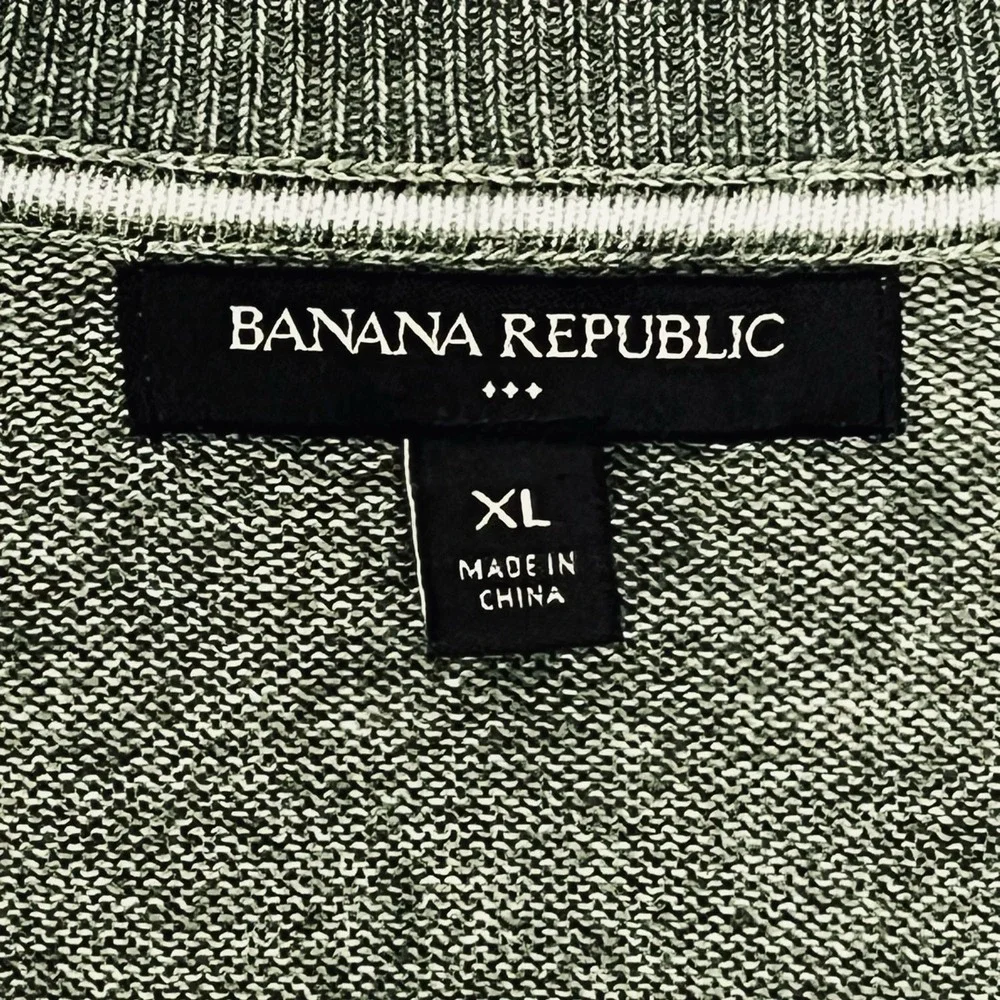 Banana Republic Mens XL Green‎ V-Neck Luxury Blend Pullover Sweater